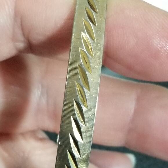 Two Monet gold tone bangle bracelets 2 1/2"-2 5/8"  1.1982 - Picture 7 of 12